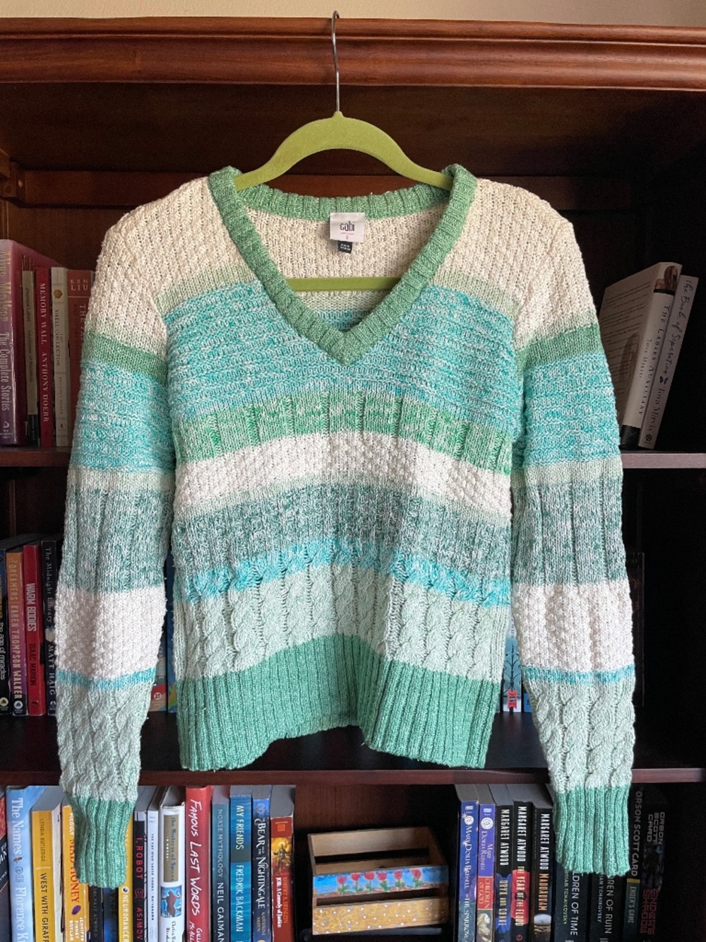Cabi Mix-Stitch V-Neck Sweater